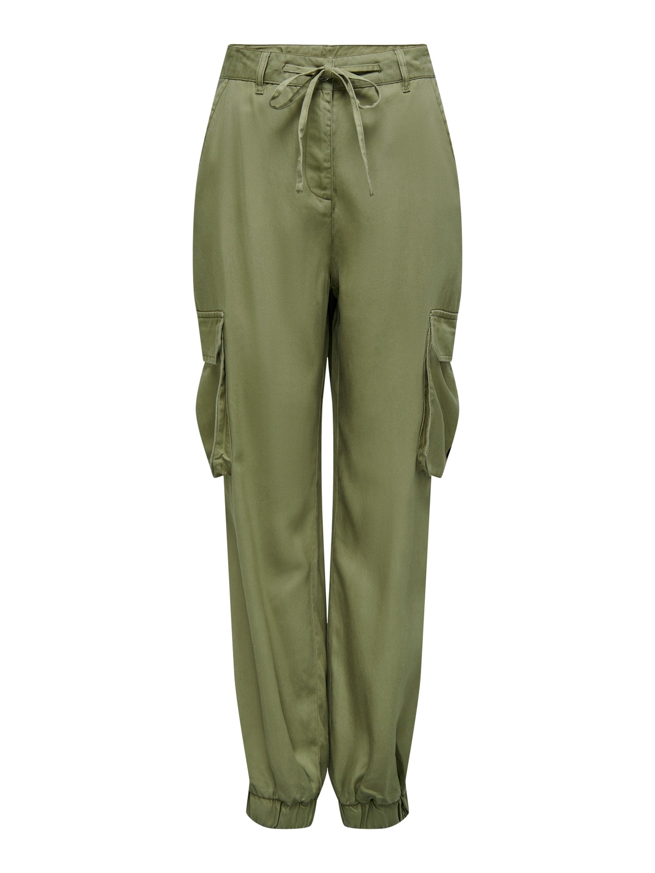 ONLY Cargo Fit Mid waist Fitted hems Track Pants -Aloe - 15282304