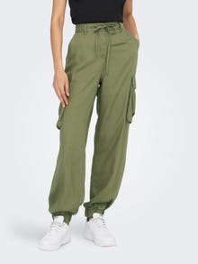 ONLY Pantalons de survêtement Cargo Fit Taille moyenne Bas ajustés -Aloe - 15282304