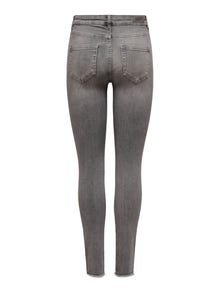 ONLY Skinny fit Mid waist Onafgewerkte zoom Jeans -Medium Grey Denim - 15282313