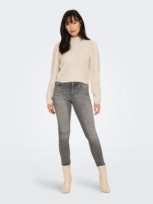 ONLY Skinny Fit Mid waist Raw hems Jeans -Medium Grey Denim - 15282313