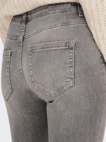 ONLY Skinny fit Mid waist Onafgewerkte zoom Jeans -Medium Grey Denim - 15282313