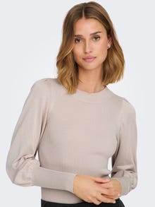 ONLY O-ringning Höga manschetter Pullover -Chateau Gray - 15282321