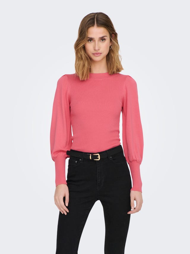 ONLY O-Neck High cuffs Pullover - 15282321
