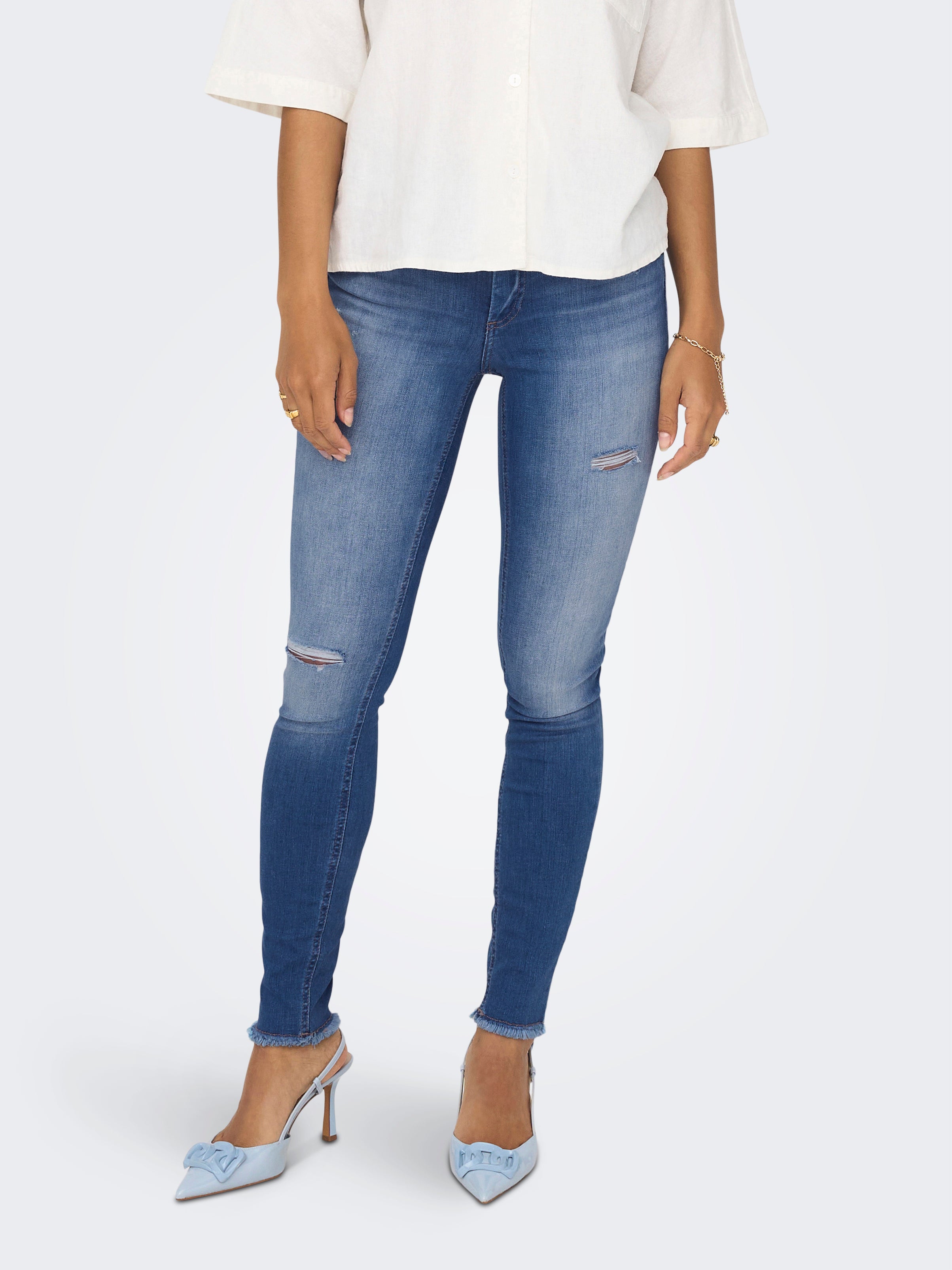 Onlblush Mittlere Taille Skinny Fit Jeans