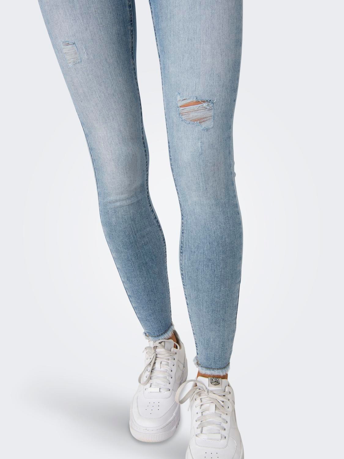 ONLY Skinny Fit Medelhög midja Jeans -Light Medium Blue Denim - 15282346