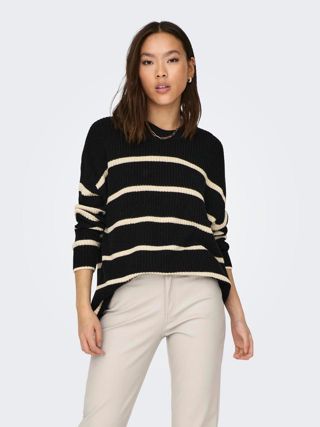 ONLY Regular Fit Round Neck Dropped shoulders Pullover - 15282385