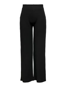 ONLY Pantalons Regular Fit Taille haute Petite -Black - 15282416