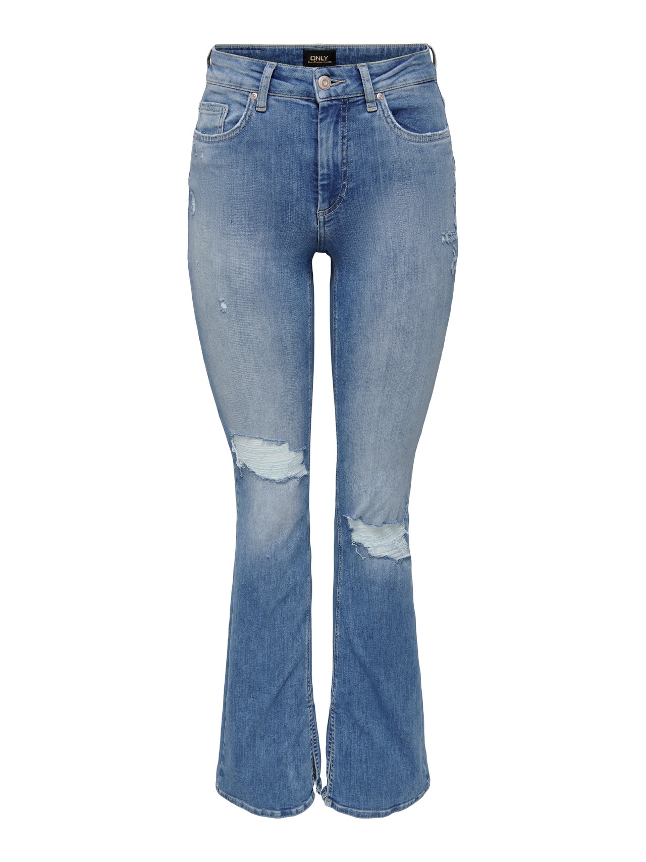 ONLY ONLBlush High Waist Flared Jeans -Light Medium Blue Denim - 15282429