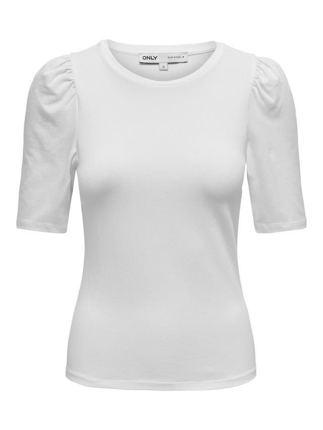 ONLY Tops Regular Fit Col rond Manches bouffantes - 15282484