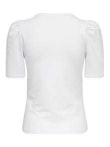ONLY Tops Regular Fit Col rond Manches bouffantes -White - 15282484