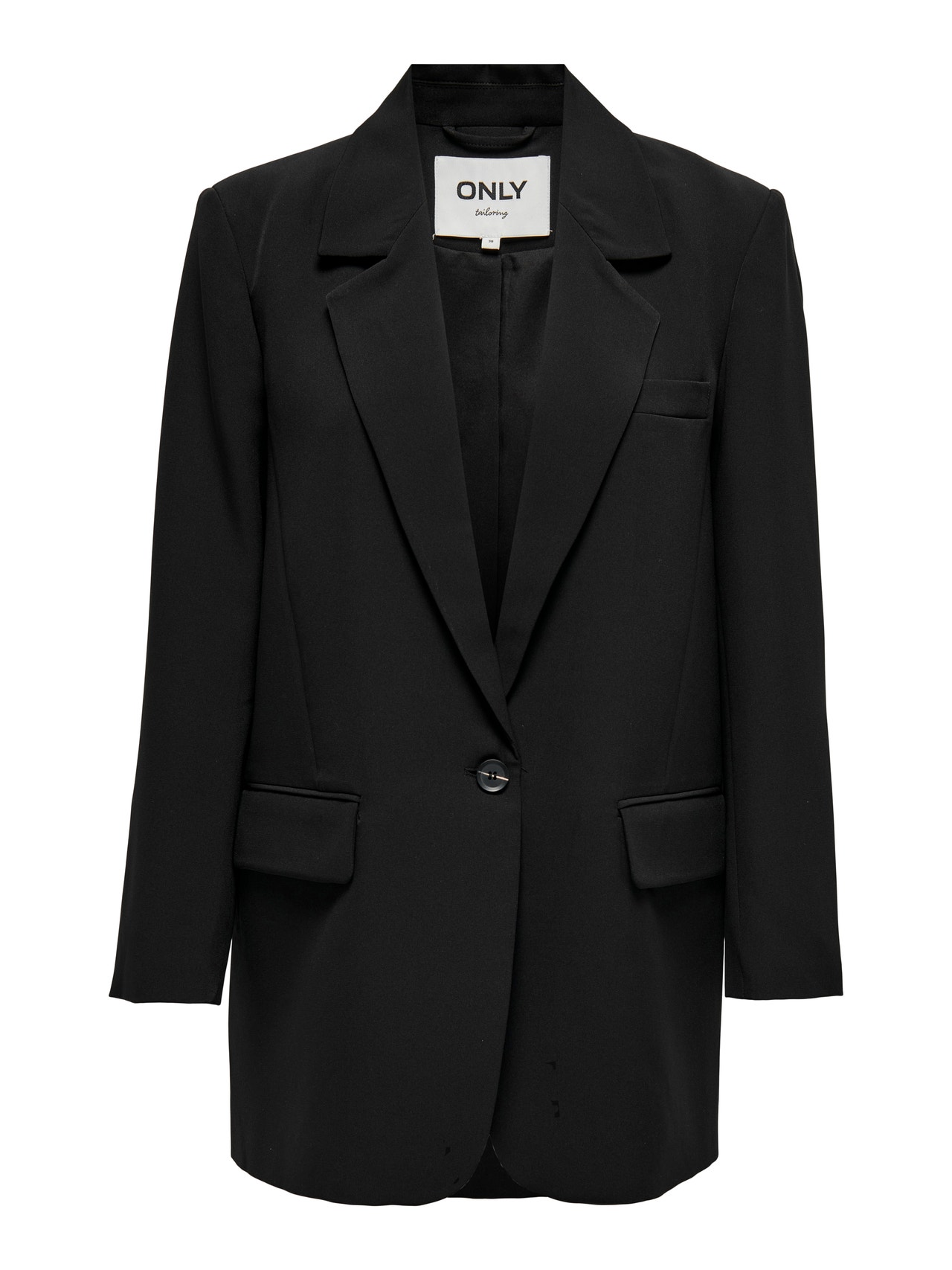 ONLY Blazers Corte oversized Cuello invertido Tall -Black - 15282492