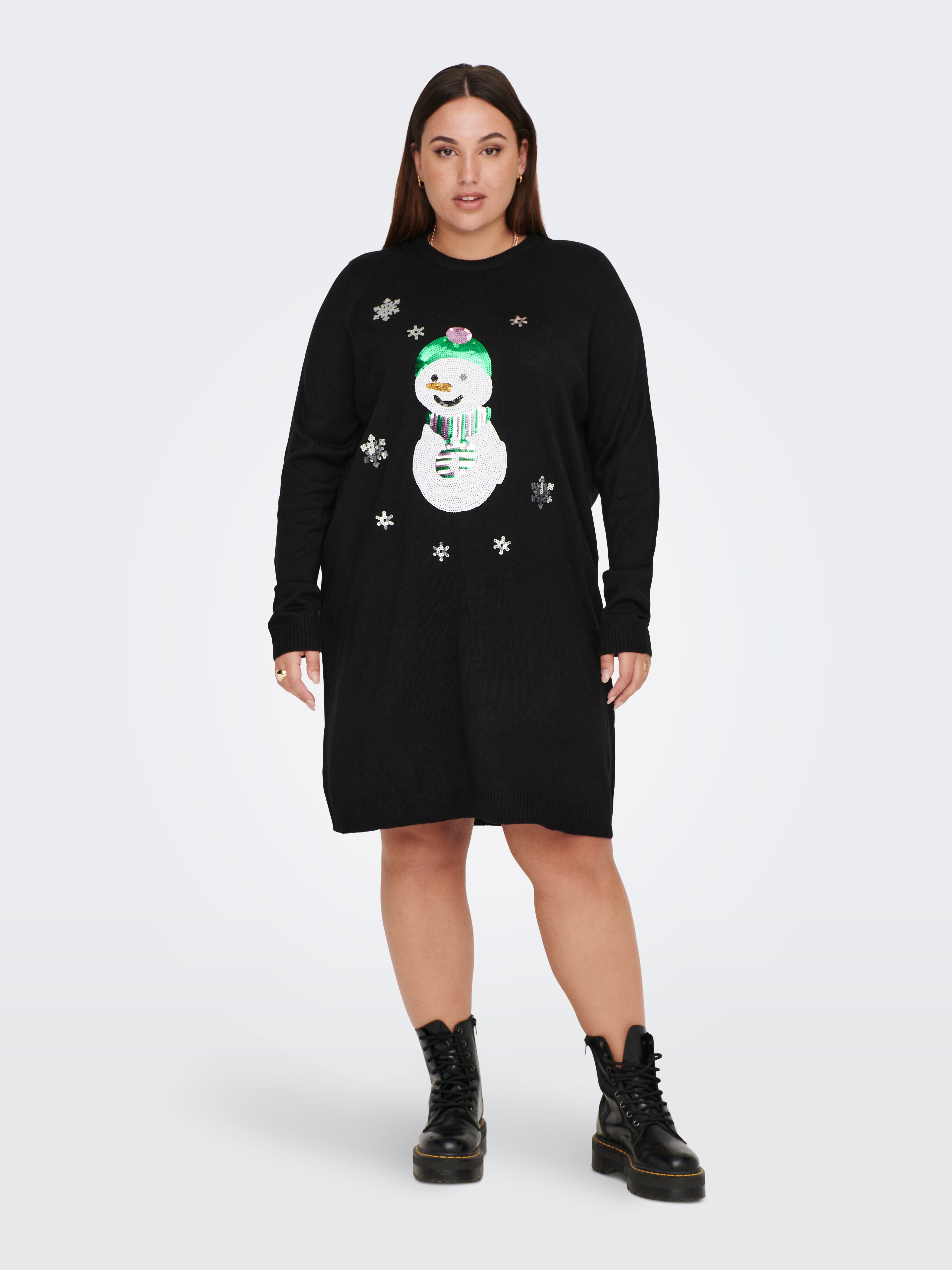 Black christmas dress plus 2024 size