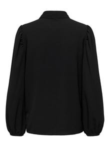 ONLY Chemises Regular Fit Col à bande -Black - 15282543
