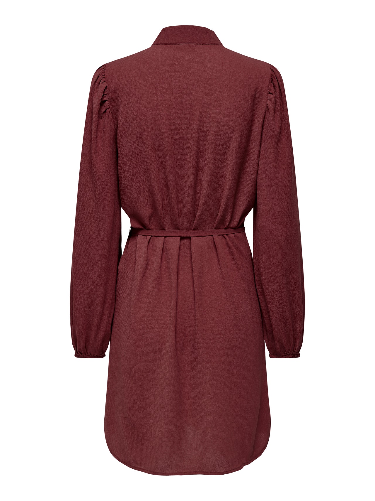 ONLY Long sleeved Shirt dress -Oxblood Red - 15282546