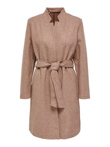 ONLY Tie belt coat -Toasted Coconut - 15282569