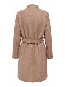 ONLY Tie belt coat -Toasted Coconut - 15282569