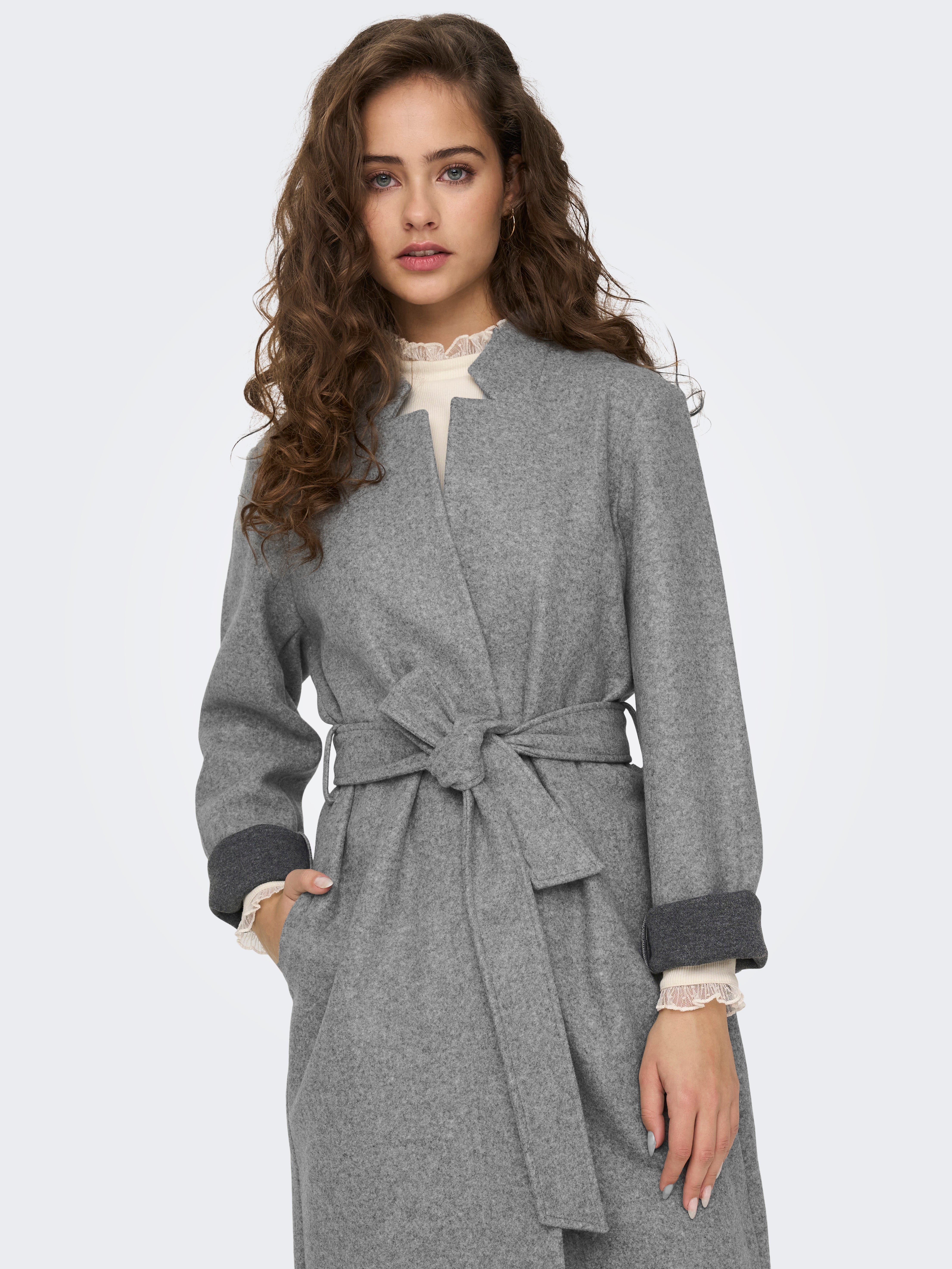 Grey coat shop belt