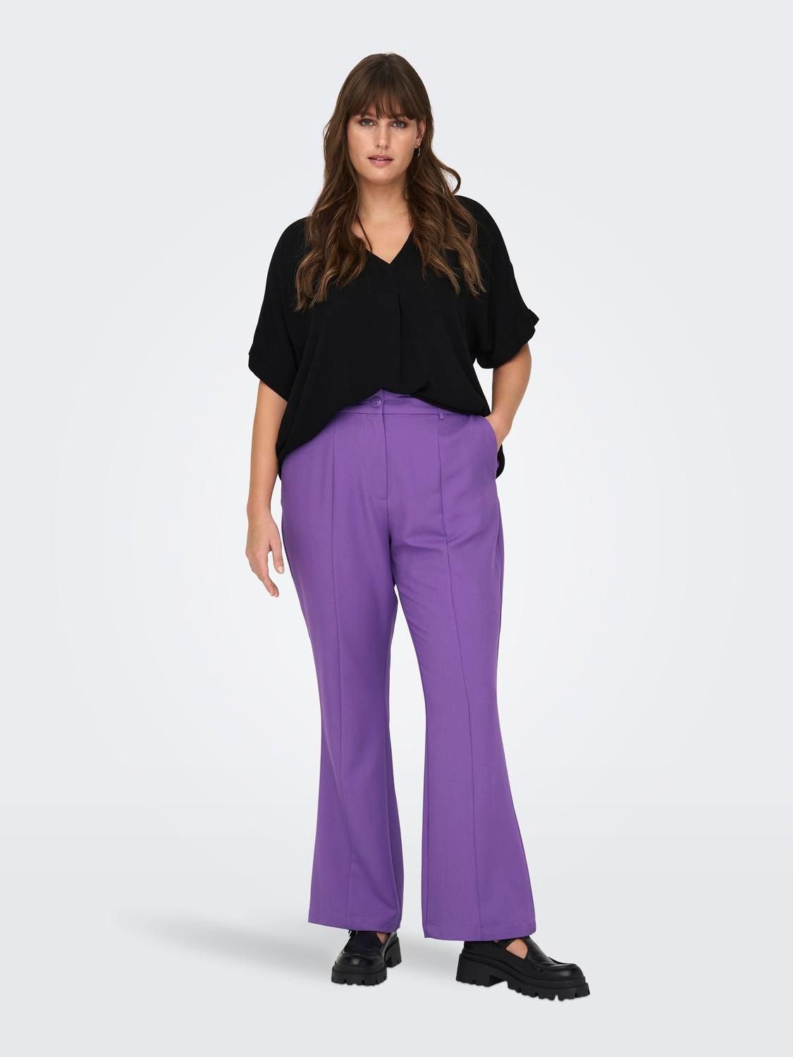 ONLY Loose fit Curve Bukser -Royal Lilac - 15282603