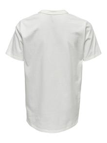 ONLY Normal geschnitten Rundhals T-Shirt -Cloud Dancer - 15282625