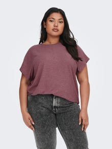 ONLY Curvy o-neck top -Wild Ginger - 15282698