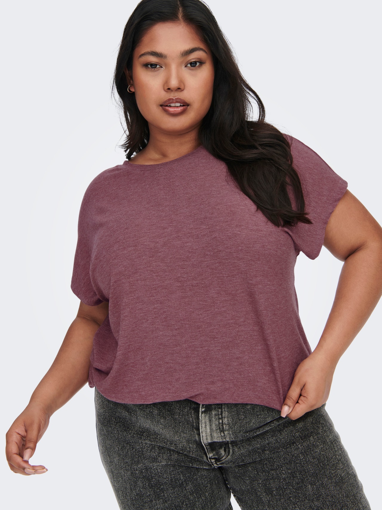 ONLY Curvy o-hals top -Wild Ginger - 15282698