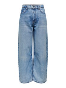 ONLY Loose Fit High waist Jeans -Light Blue Denim - 15282708