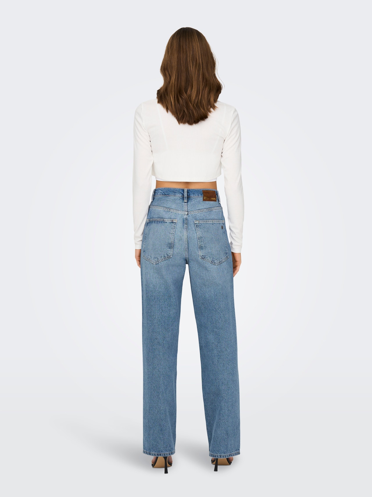 ONLY Straight Fit Extra high waist Jeans -Medium Blue Denim - 15282729