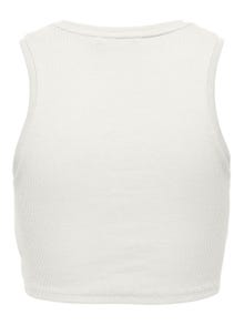 ONLY Slim Fit Round Neck Tank-Top -Cloud Dancer - 15282771