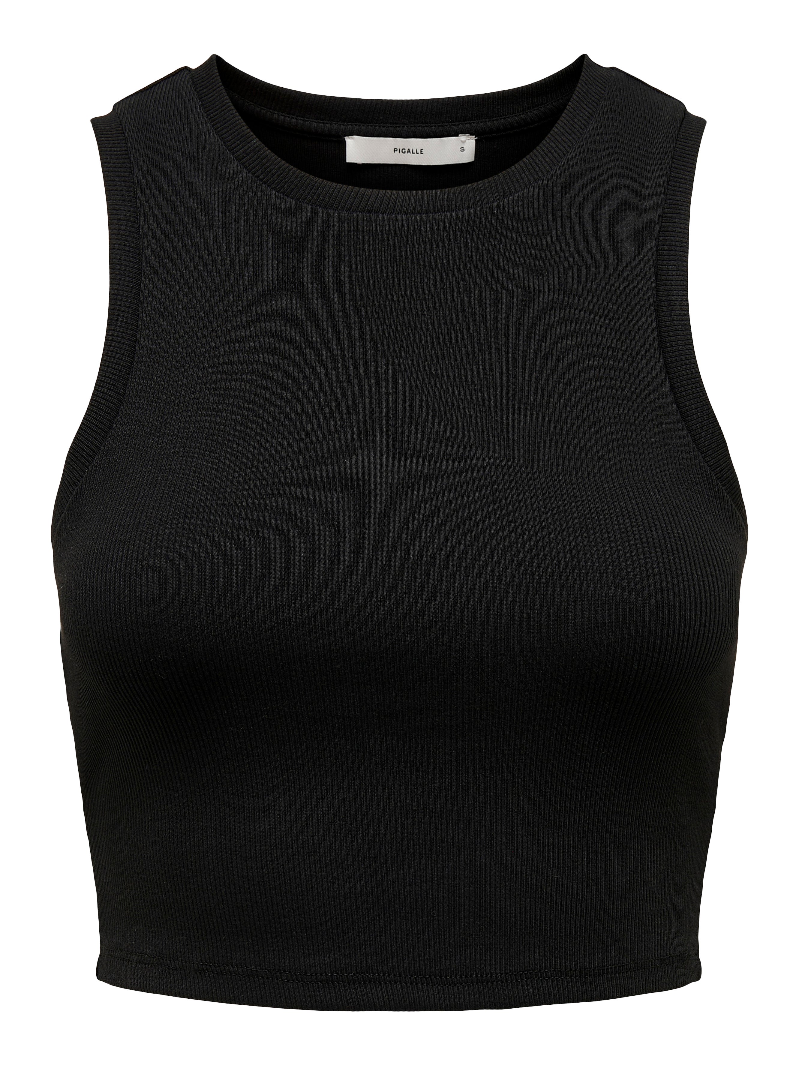 Slim Fit Rundhals Tank-Top | Schwarz | ONLY®