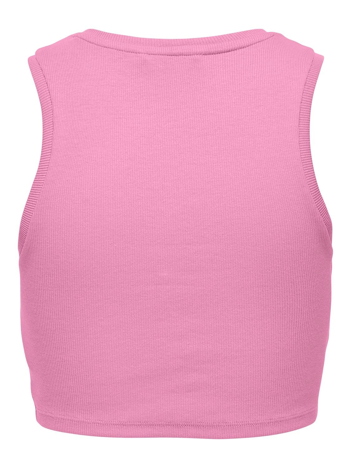 ONLY Slim fit O-hals Tanktop -Begonia Pink - 15282771