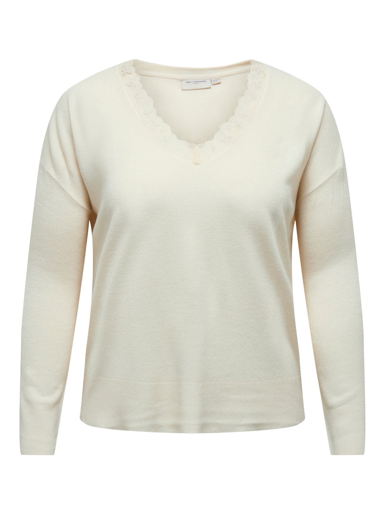 ONLY V-Ausschnitt Curve Pullover -Pumice Stone - 15282843