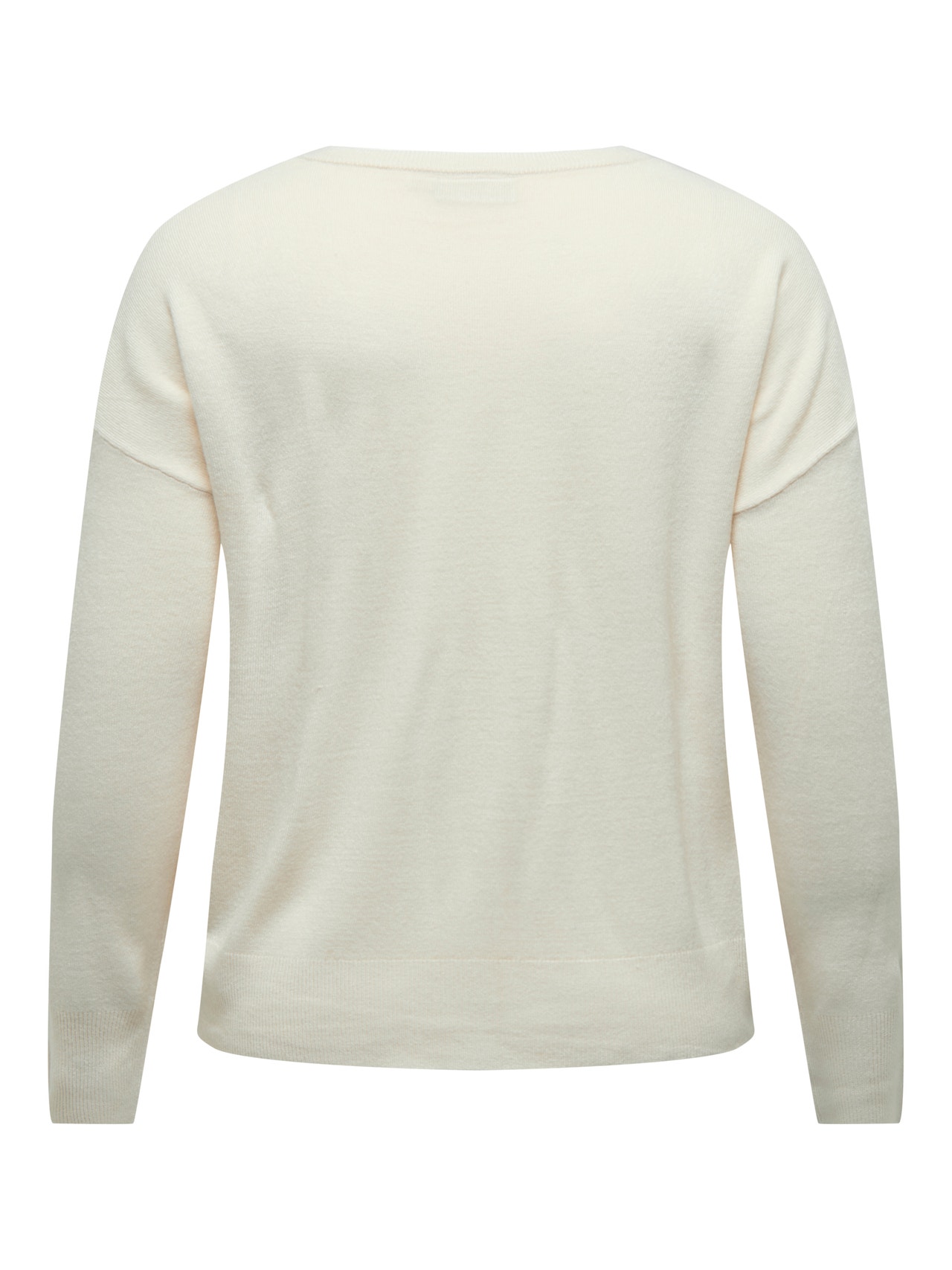ONLY V-Hals Curve Pullover -Pumice Stone - 15282843