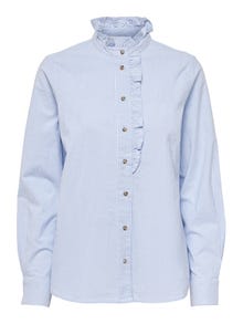 ONLY Oversize Fit Banded collar Shirt -Star White - 15282910