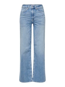 ONLY ONLMADISON BLUSH High Waist WIDE Jeans -Light Blue Denim - 15282975