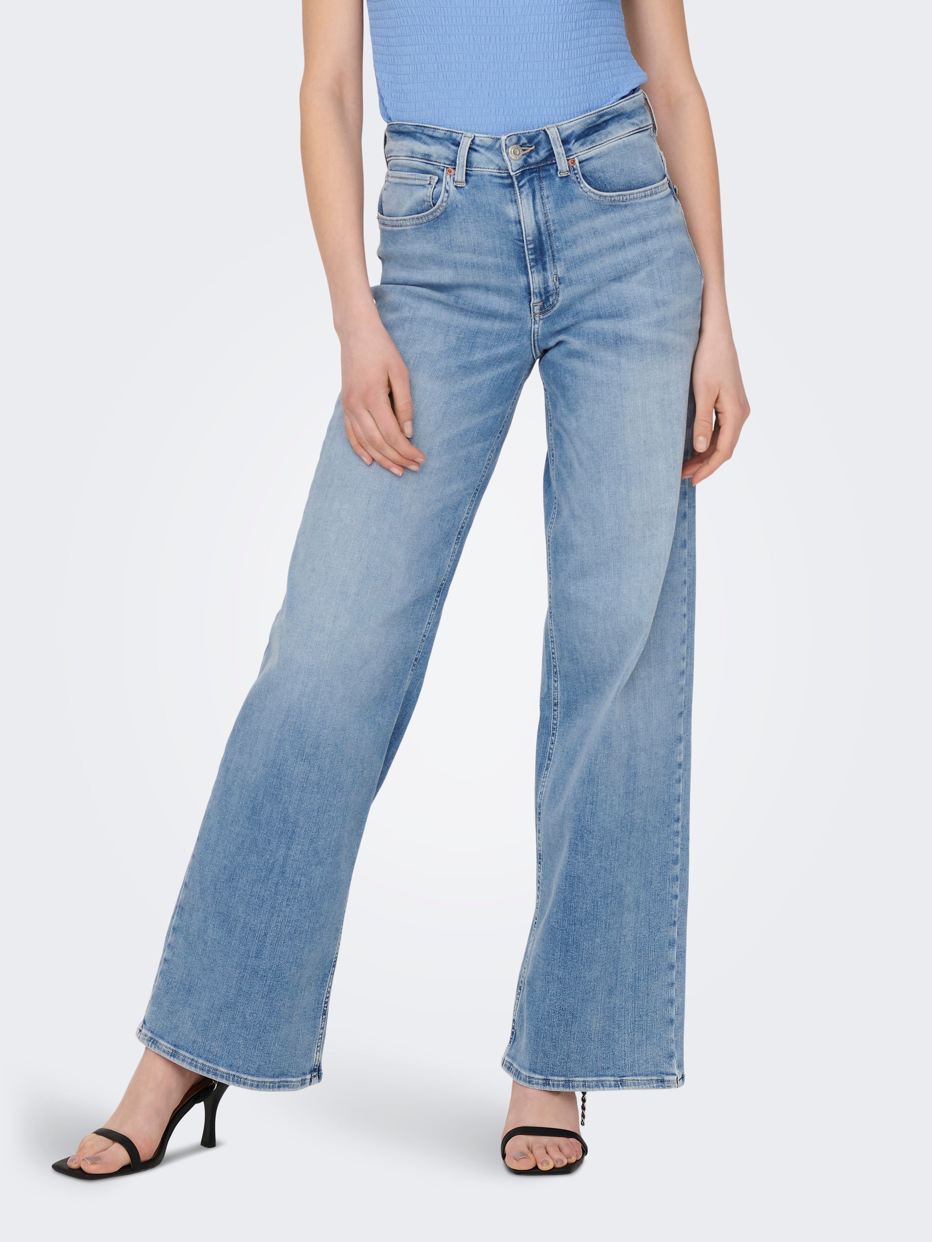 Thumbnail - Onlmadison Hohe Taille Weiter Beinschnitt Jeans