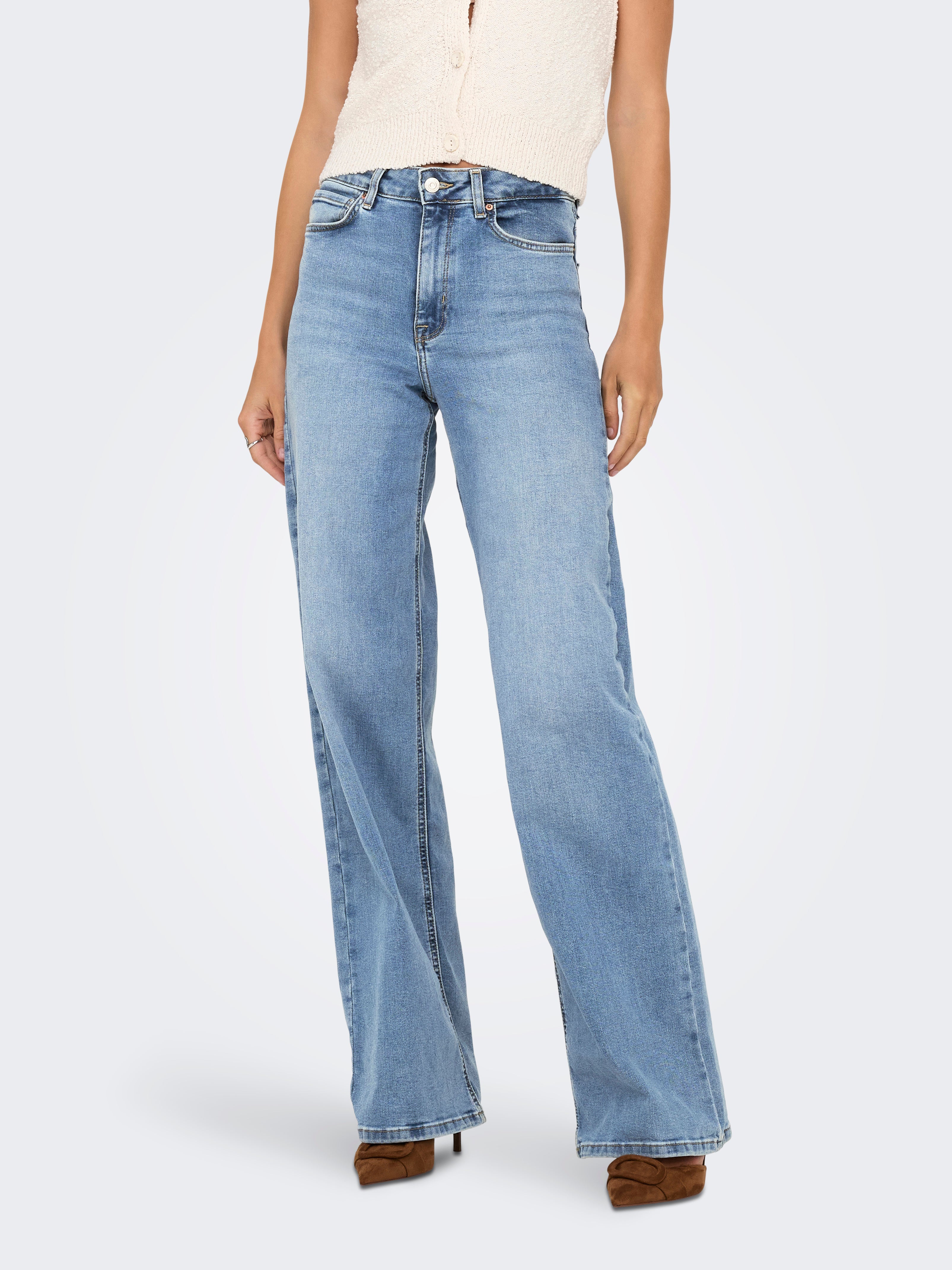 Thumbnail - Onlmadison Hohe Taille Weiter Beinschnitt Jeans