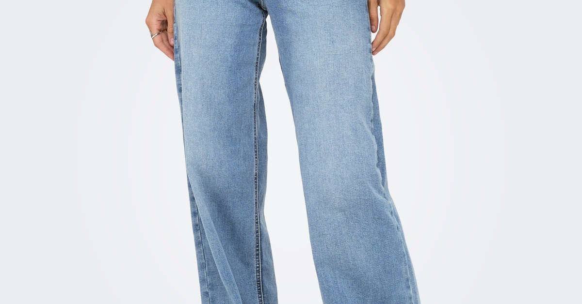 ONLMADISON Hohe Taille Weiter Beinschnitt Jeans | Hellblau | ONLY® 