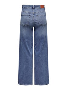 ONLY Wide Leg Fit High waist Jeans -Medium Blue Denim - 15282980