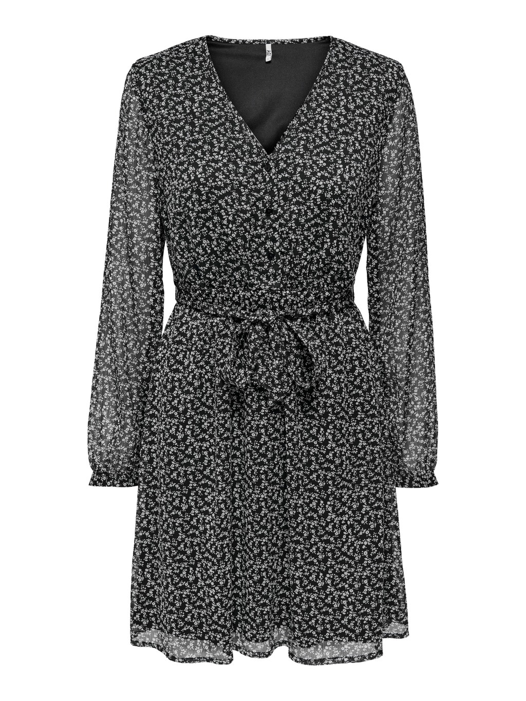 Vestido largo Corte regular Cuello de camisa Petite | Negro | ONLY® Vestido largo Corte regular Cuello de camisa Petite | Negro | ONLY®