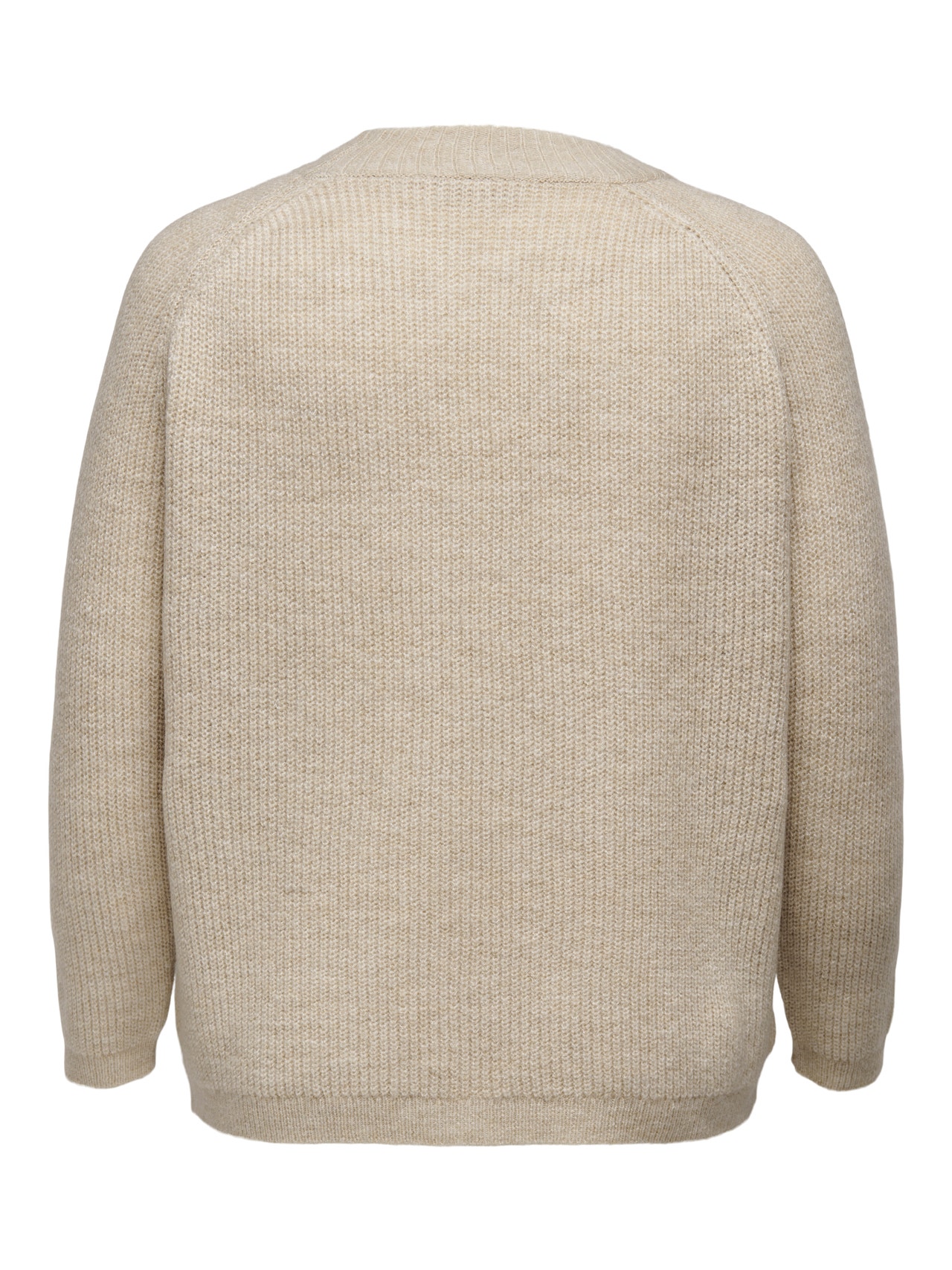 ONLY Curvy långärmad Stickad tröja -Whitecap Gray - 15283136