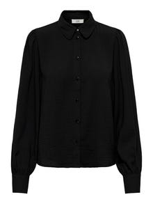 ONLY Chemises Regular Fit Col chemise Poignets boutonnés Manches volumineuses -Black - 15283183