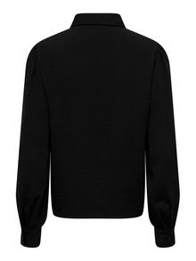 ONLY Regular Fit Skjortekrage Mansjettknapper Volumermer Skjorte -Black - 15283183