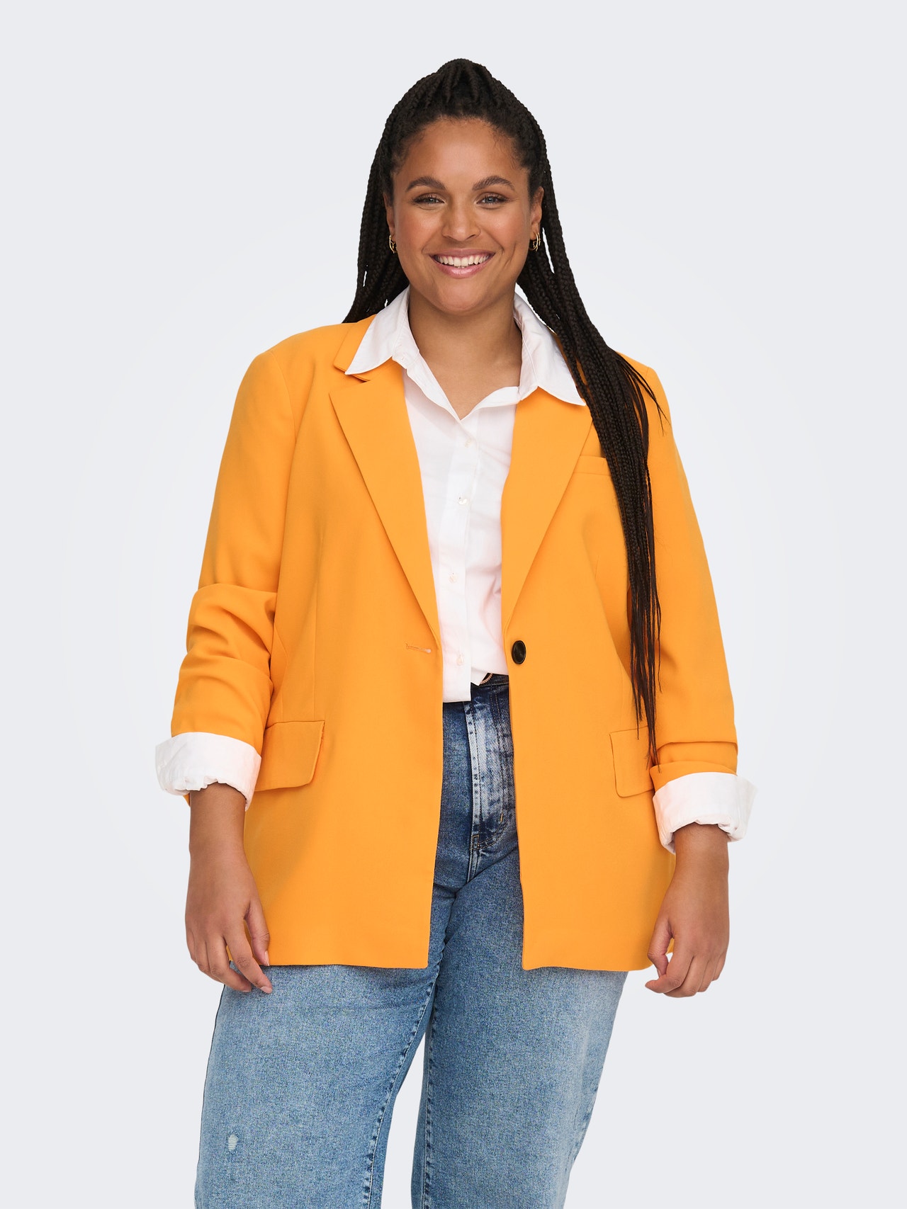 ONLY Loose Fit Reverse Curve Blazer -Apricot - 15283189