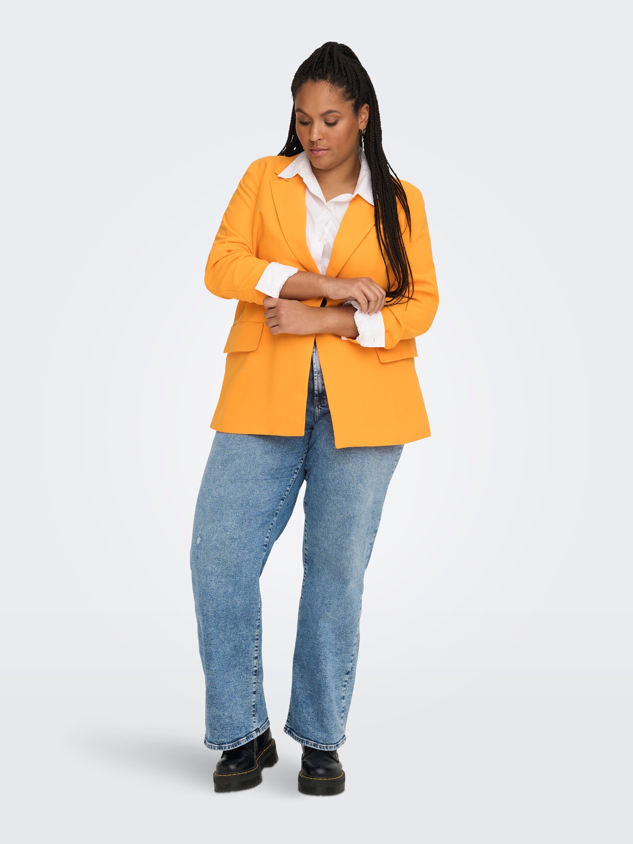 ONLY Blazers Loose Fit Col à revers Curve -Apricot - 15283189