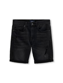 ONLY Regular Fit Oppbrettskanter Shorts -Washed Black - 15283199