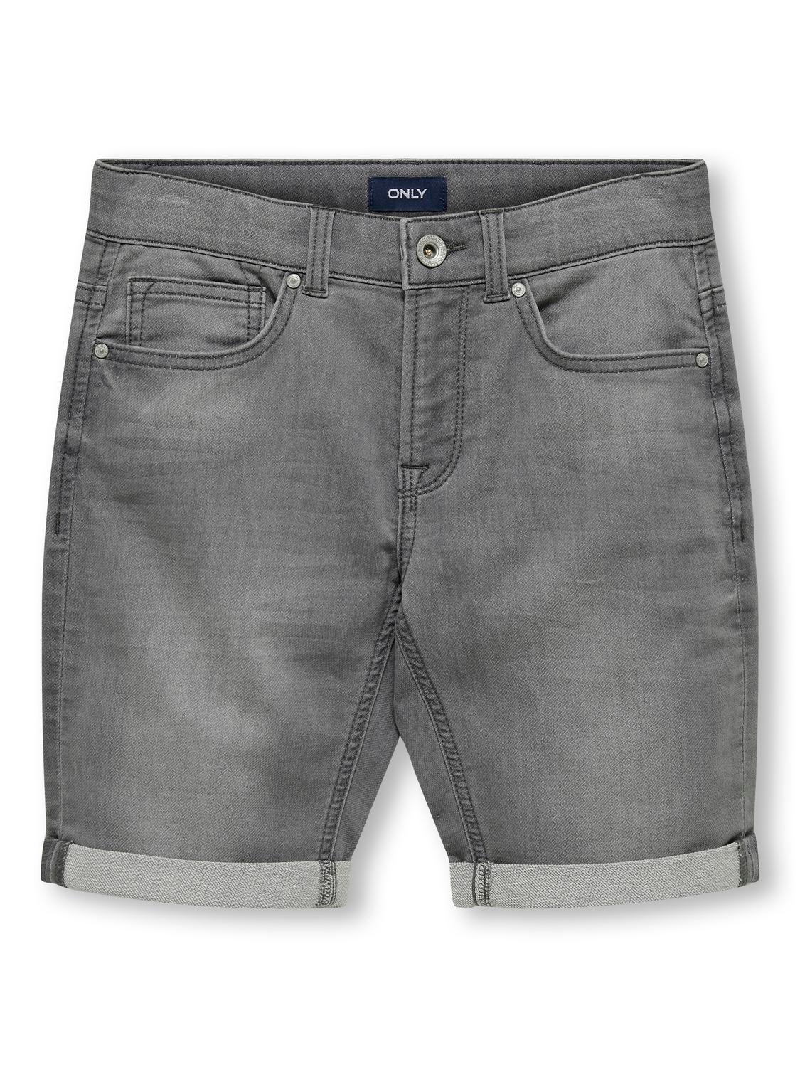 ONLY Skinny Fit Oppbrettskanter Jeans -Light Grey Denim - 15283232