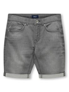 ONLY Skinny Fit Säume zum Umschlagen Jeans -Light Grey Denim - 15283232