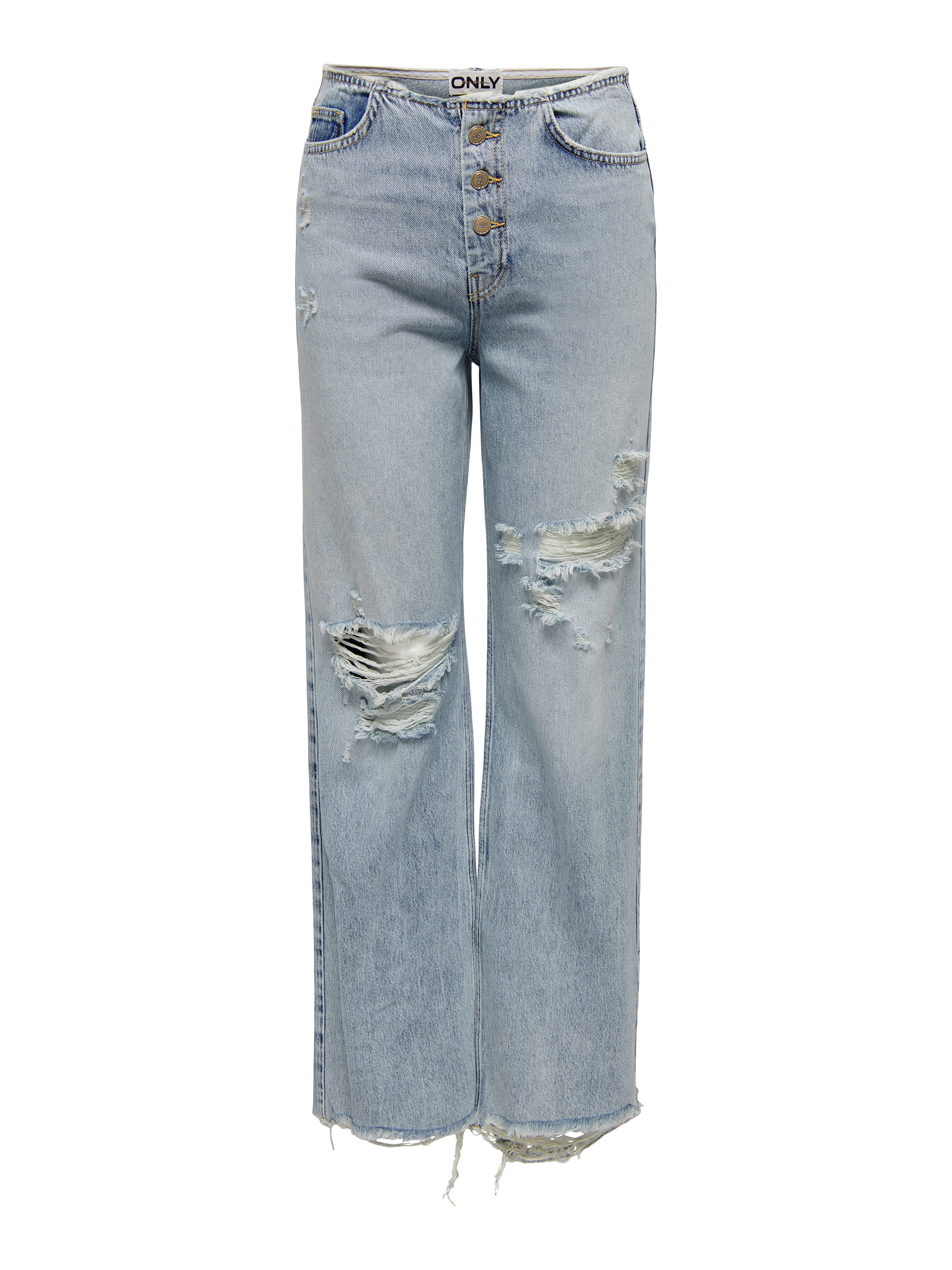 Jeans Joe's Jeans Edie Donna Gamba Larga Vita Alta – Taglia 24, Denim Blu Orlo Grezzo, Nuovi