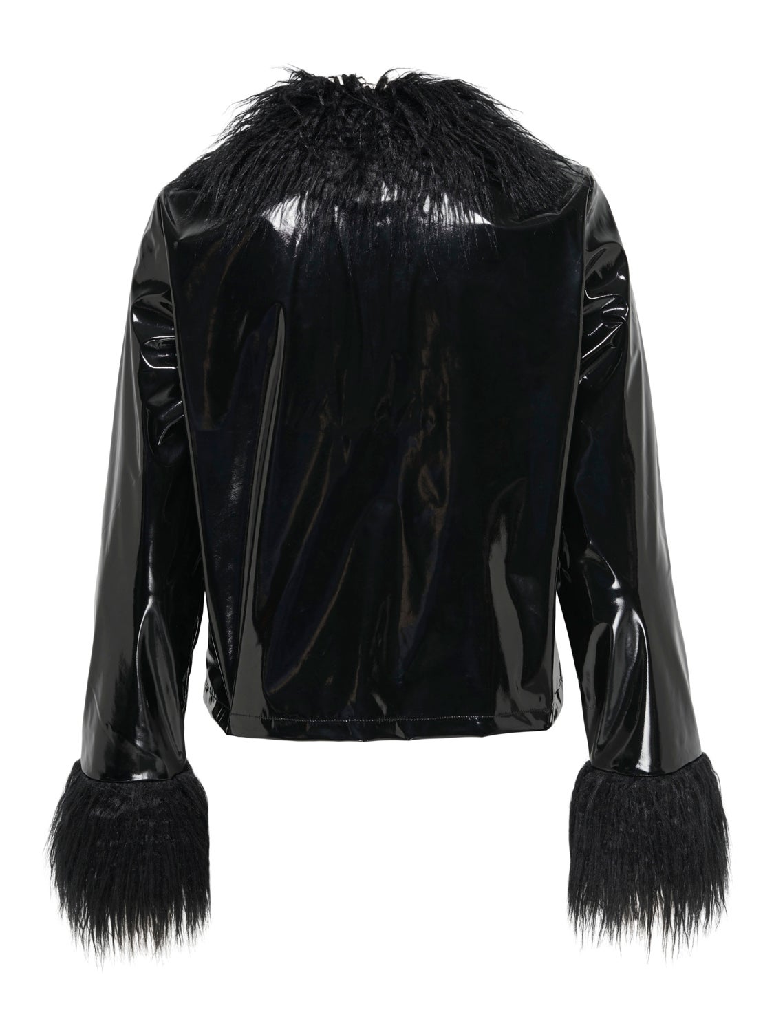 black vinyl blazer