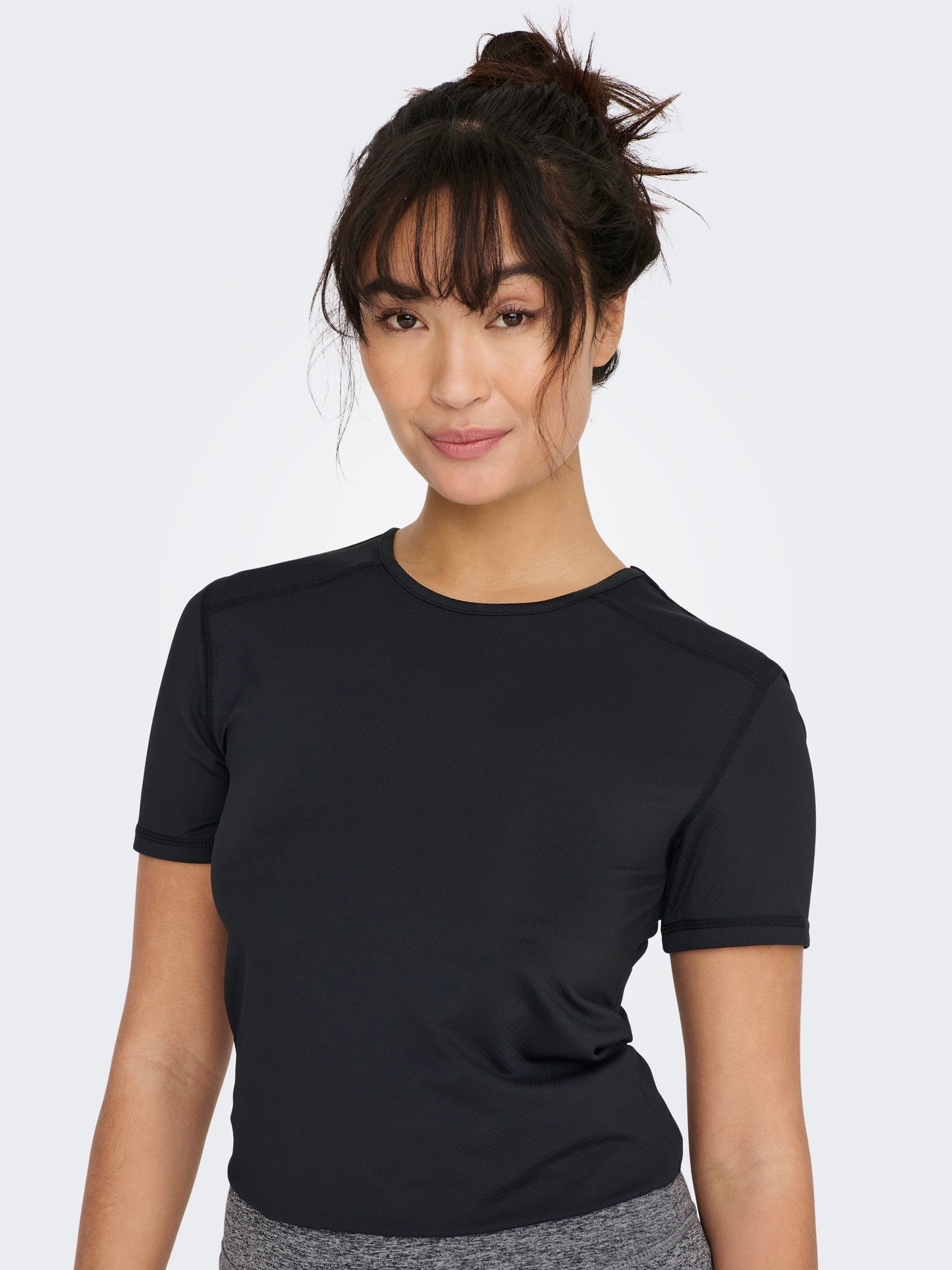 ONLY Tops Slim Fit Col rond -Black - 15283412
